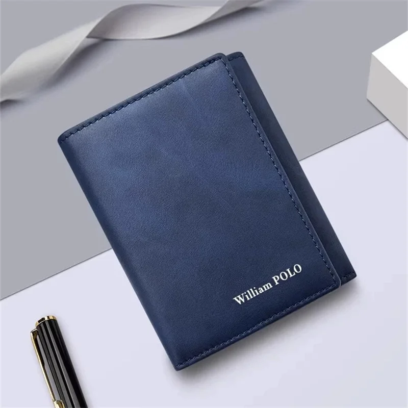 Роскошный брендовый кошелек WILLIAMPOLO для мужчин стильный короткий бумажник мелочи