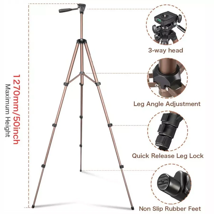 

Tripod For Cellphone Phone Tripod For Phone Camera Holder For Canon Nikon DSLR Digital DV Camcorder WT3130 Aluminum
