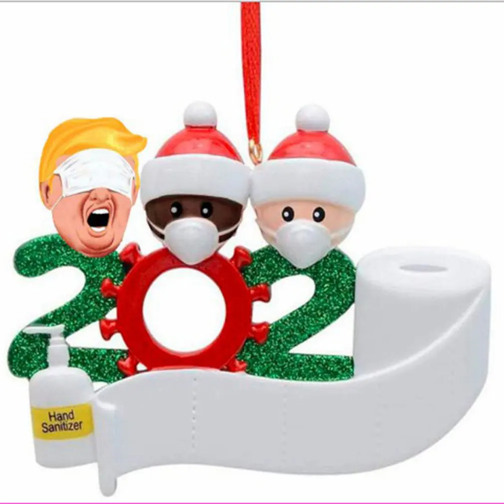 

«Сделай сам», поздравление с именем, Рождественское украшение, голова Трампа, подарок, персонализированное семейное украшение, пандемия