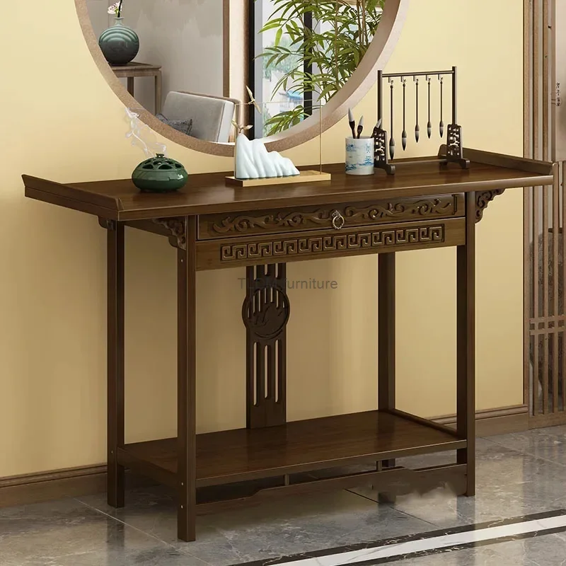 Китайские консоли из массива дерева столы для прихожей стол орехового