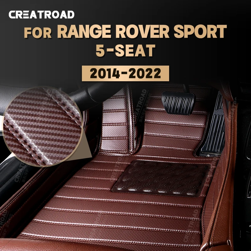 

Коврики напольные из углеродного волокна для Land Rover Range Rover Sport 5 мест 2014-2022 21 20 19 футов коврик автомобильные аксессуары для интерьера