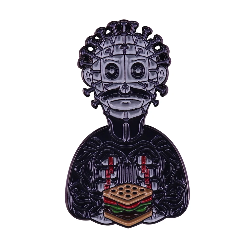 Эмалированная булавка Hellraiser для ванной комнаты настенная брошь с изображением