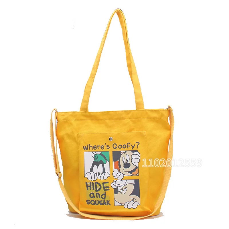 Disney 2022 New Women's Bag Luxury Brand Cartoon Women's Handbag Large-capacity Canvas Fashion Trend Student Children's Handbag