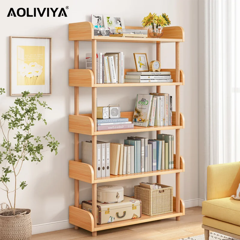 AOLIVIYA Simple Bookshelf Rack Floor-to-ceiling Living Room Small Home Display Shelf Bookcase Bedroom Book Storage Rack