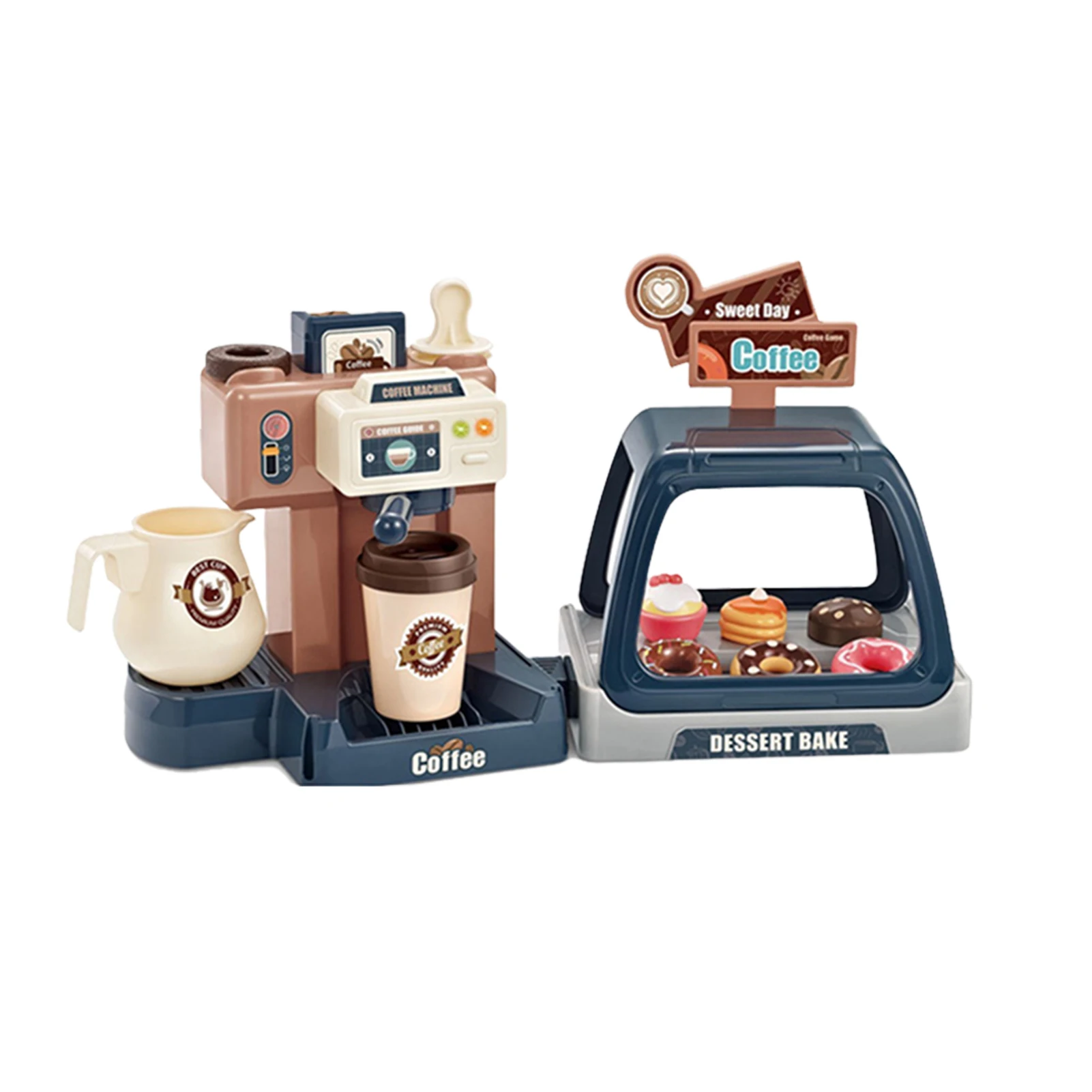 

Donut Pretend Play Dessert Fake Gift For Kids Food Cafe Cash Register Mini Kitchen Toddler Coffee Machine Toy Set