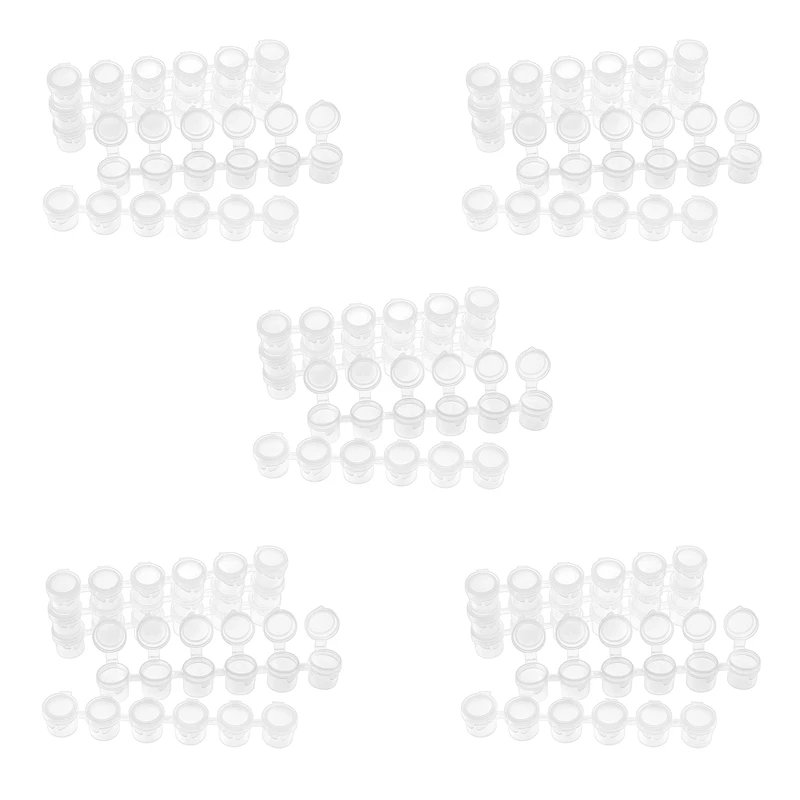 

Пластиковые контейнеры для хранения, 100 полосок, 120 банок, 5 мл, 6 чашек