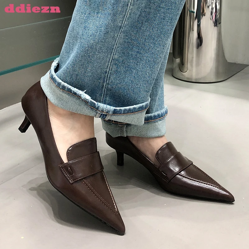 

Туфли-лодочки женские с ремешком на пятке, пикантные офисные туфли на высоком каблуке, заостренный носок, красные модные