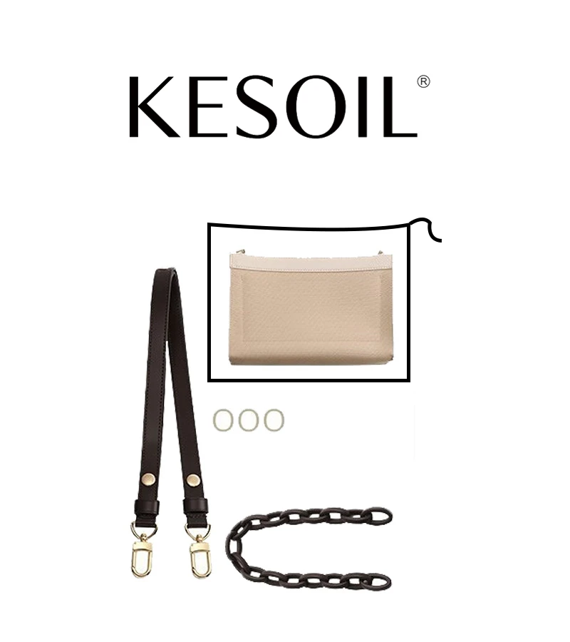 KESOIL Wash Bag transformation multifunctional shoulder strap package bag straps crossbody bag with liner accessories