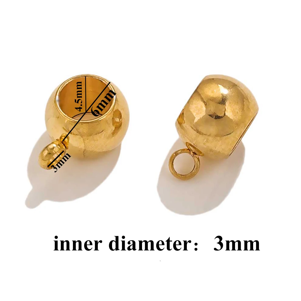 Aiovlo 20 шт./лот отверстие из нержавеющей стали 3 4 5 мм золото серебро подвеска