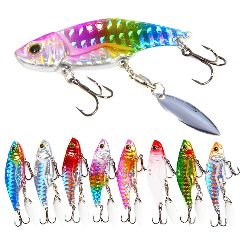 

1Pcs Rotating Metal VIB Vibration Bait Spinner Spoon Fishing Lures 12g 16g Jig Bait Winter Fishing Wobblers Decoy Tackle Pesca
