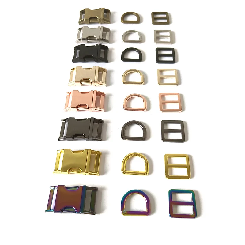 

50 компл./Лот, оптовая продажа, металлическая пряжка, 19 мм, ленточный собачий ошейник, аксессуар, металлические ремни, застежка для шитья ремн...