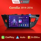Junsun V1 AI Голосовое CarPlay Автомагнитола Магнитола Мультимедиа автомобиля для Toyota Corolla E170 E180 2014-2016 Android auto 4G GPS трекер навигатор 2 DIN 2 дин андройд Аудио Автомагнитолы
