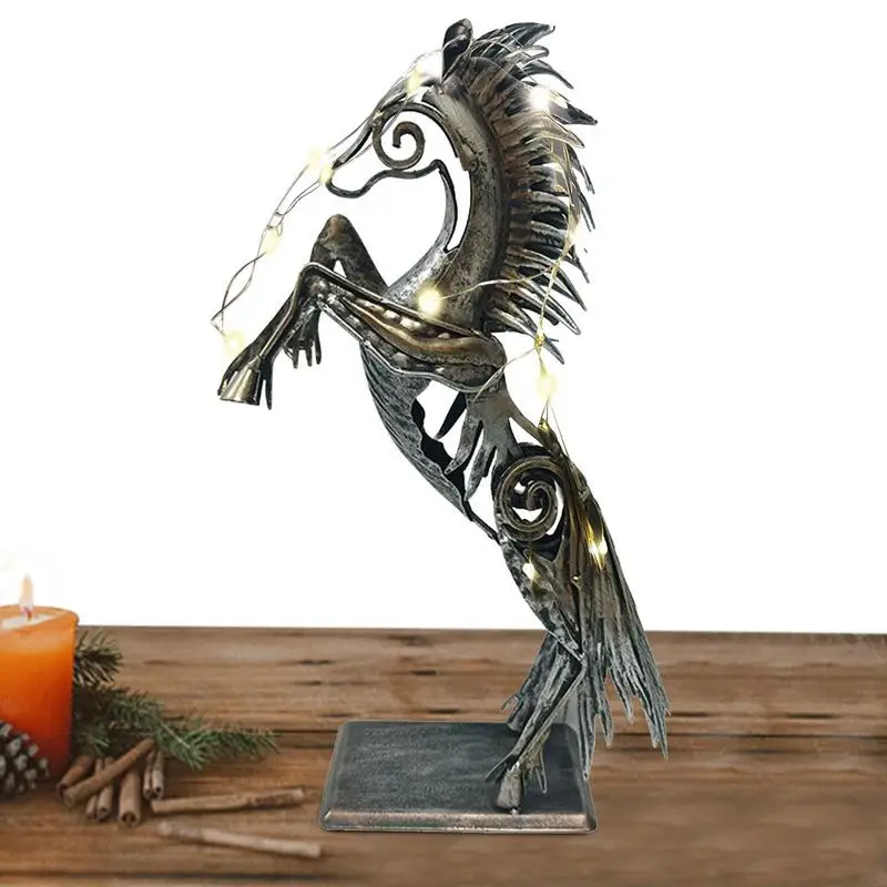 

Horse Statues Strong Modern Horse Sculpture For Handicraft Running Metal Art Horse Statues Decor For Living Room Home Office