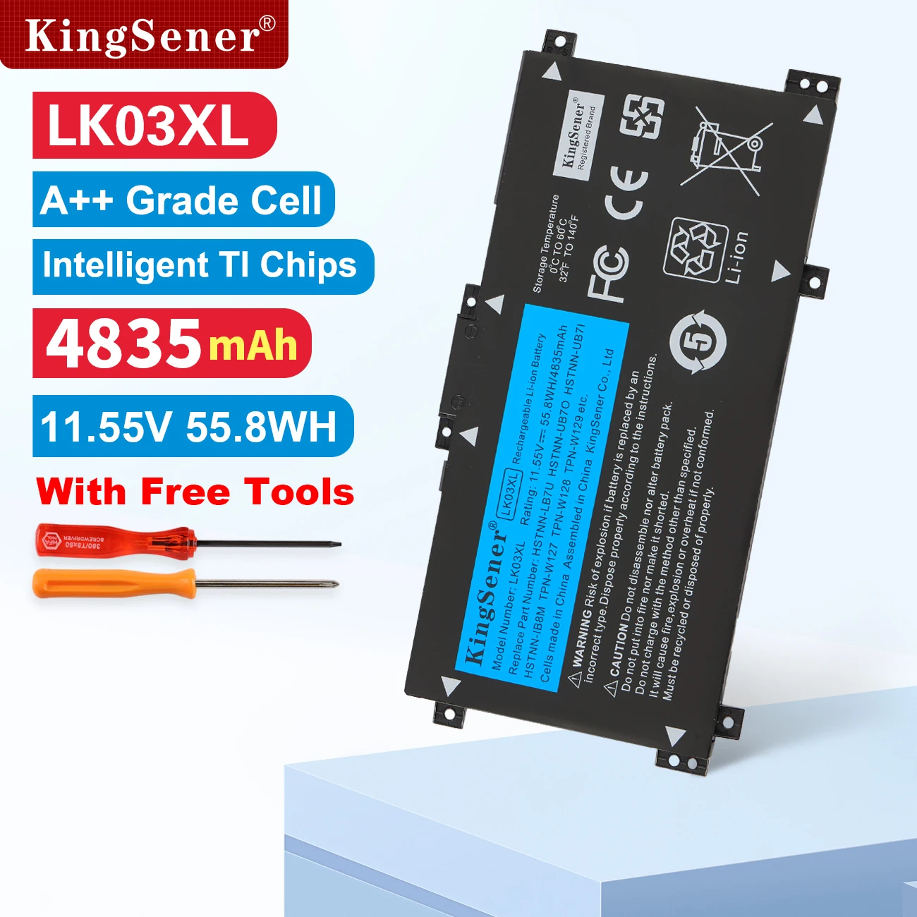 KingSener LK03XL Аккумулятор для ноутбука HP envy 15 x360 15-bp 15-cn TPN-W127 W128 W129 W132 HSTNN-LB7U HSTNN-UB7I HSTNN-IB8M