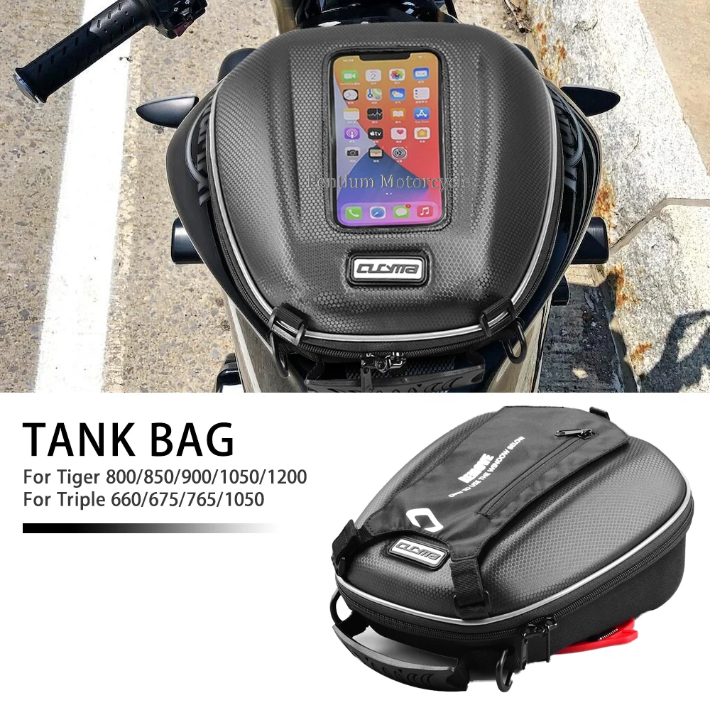 For Street Triple 675 / 765 Speed Triple 1050 For Tiger 900 Motorcycle Tank Bag Multifunctional Backpack Luggage Quick Release