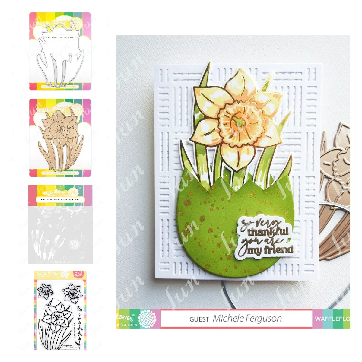 

Sketched Daffodil Hot Foil Plates and Dies 2023 New Flowers Clear Stamps Stencils Sets Diy Scrapbook Decoration Embossing Album