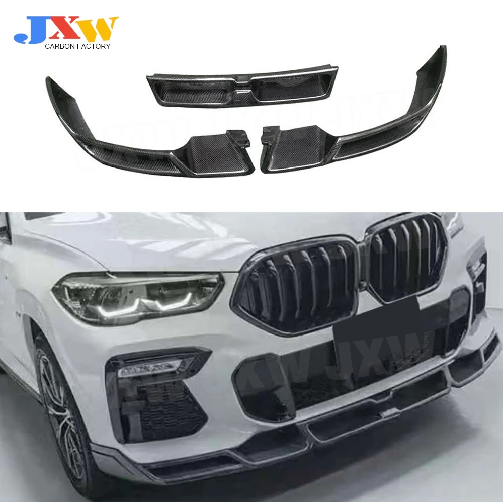 zderzaka przedniego z włókna węglowego FRP do BMW F96 X6M 2019-2022 Head Lip Chin Bumper Guard Body Kits Car Styling