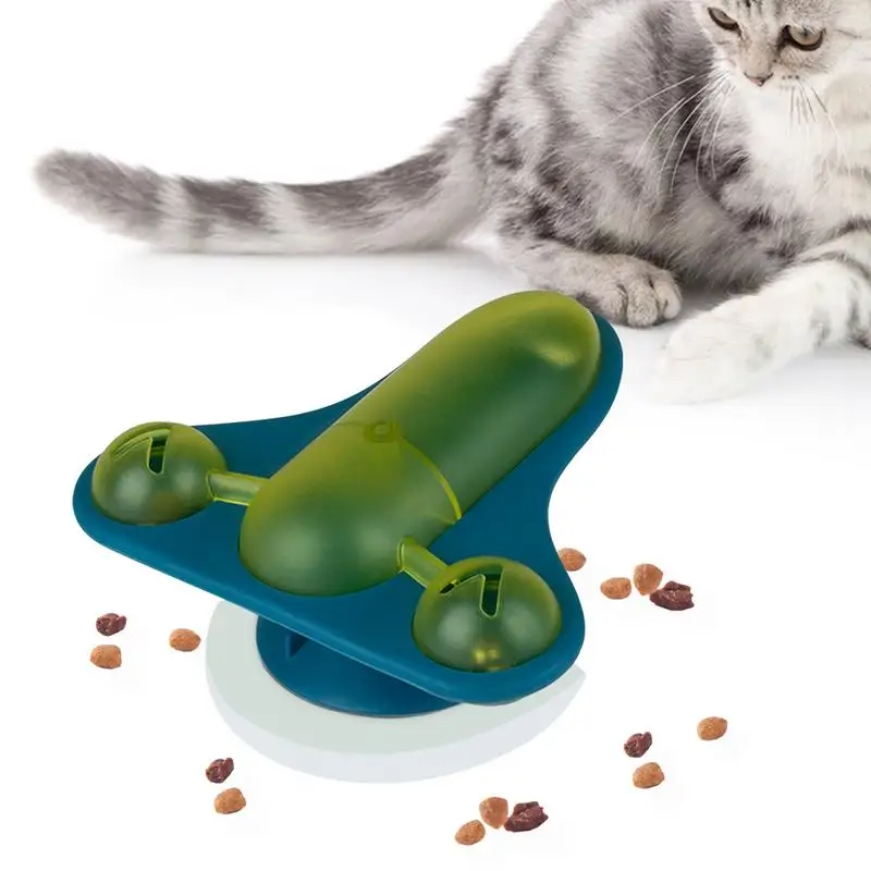 

Игрушки-головоломки для кошек, кошек, для стимуляции мозга, лечения, игра, интерактивный поворотный диспенсер еды для кошек, стимуляция мозга, лечение кошки