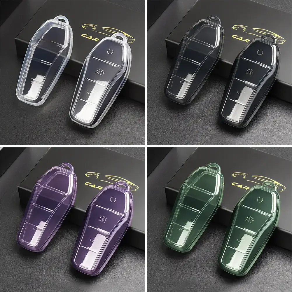 Для BYD Qin Plusdmi Atto 3 Han EV Dolphin прозрачный мягкий чехол из ТПУ для автомобильных ключей