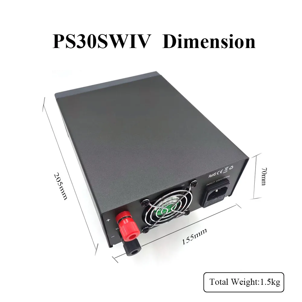 High Efficiency Power Supply Radio Transceiver PS30SW 30A 13.8V TH-9800 KT-8900D KT-780Plus KT8900 KT-7900D Car Radio