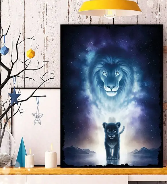 

2021 New Guardian Lion Spirit Themed Custom Design 8mm Decorative Wooden Table Set-Home Decoration Wall Accessories Free Shippin