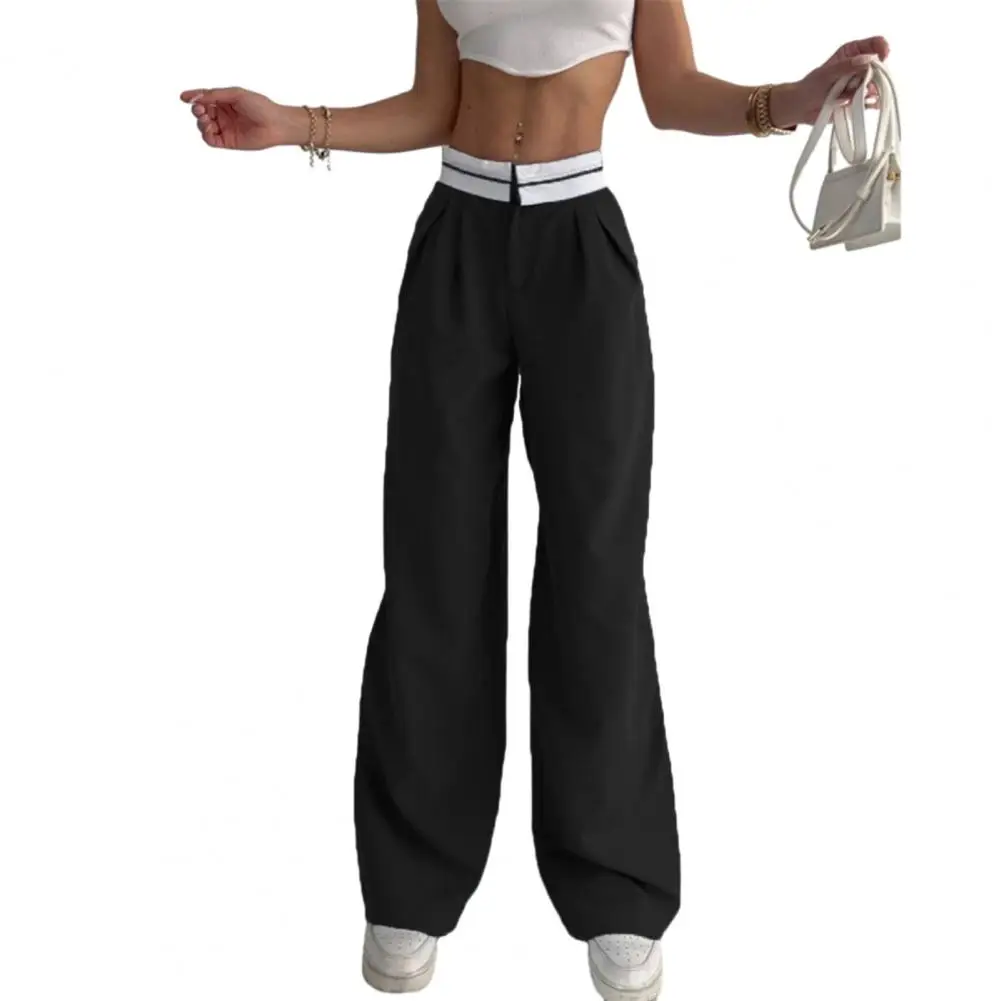 

Брюки женские драпированные на молнии, с высокой талией и широкими штанинами