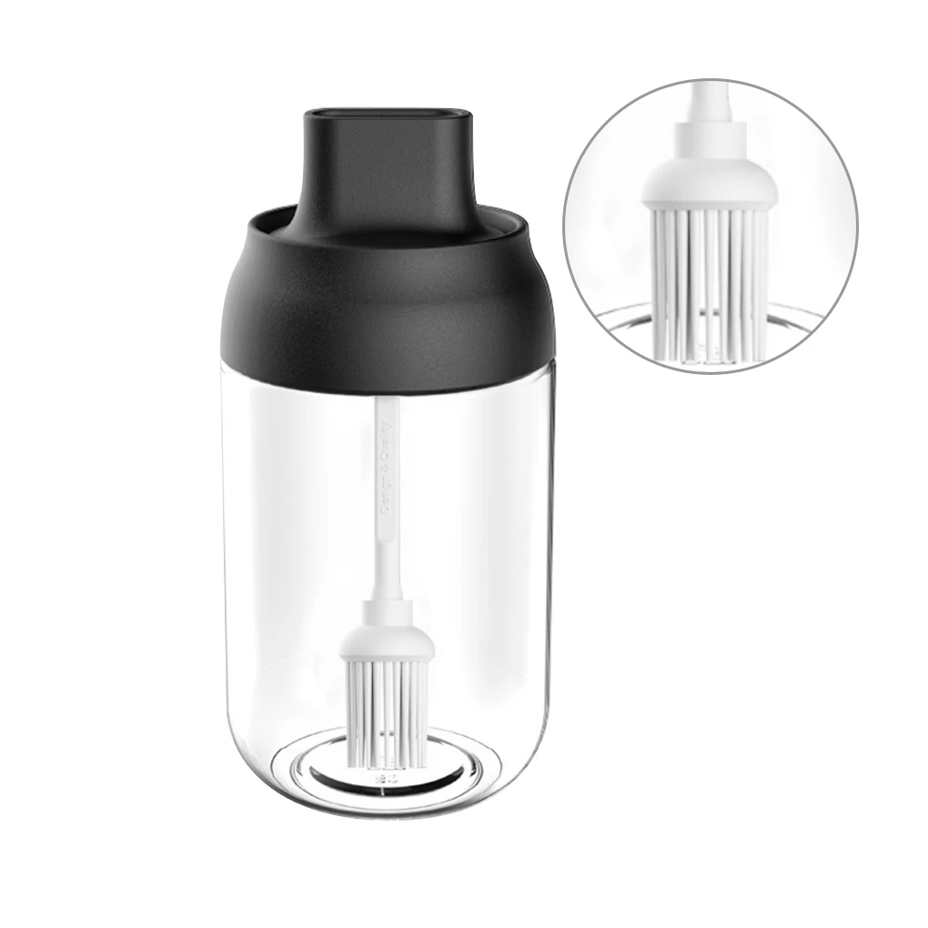 

250ML Silicone Spice Jar Sauce Bottle Sealed Seasoning Bottle with Spoon Cap for Kitchen Oil Bottle