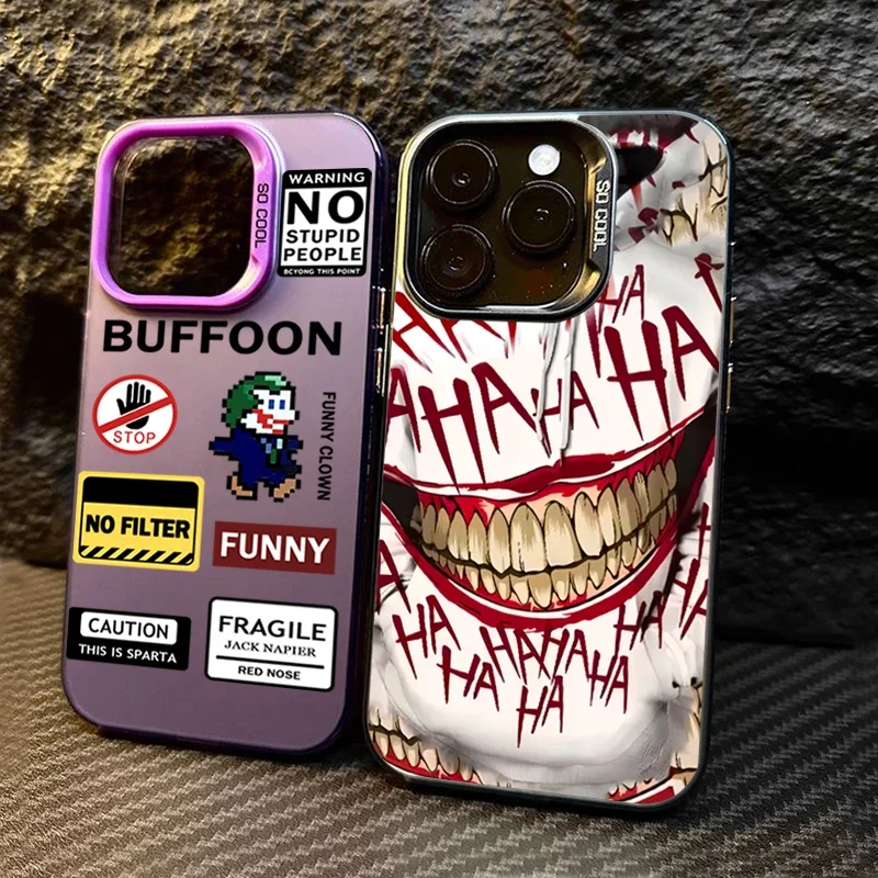 Clown Buffoon J-Joker Phone Case For iPhone 16 15 14 13 12 11 Pro Max X XR XSMAX 8 7 Plus Candy Matte Shockproof Back Cover