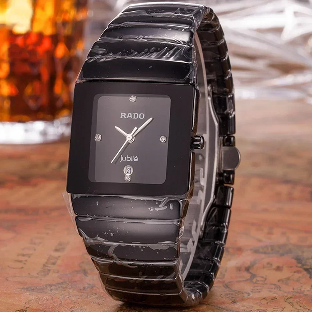 Фото Популярные оригинальные часы Rado в классическом стиле для мужчин и женщин, керамические, с циферблатом 39 мм, модные, простые, высококачественные, спортивные, кварцевые, часы AAA №4