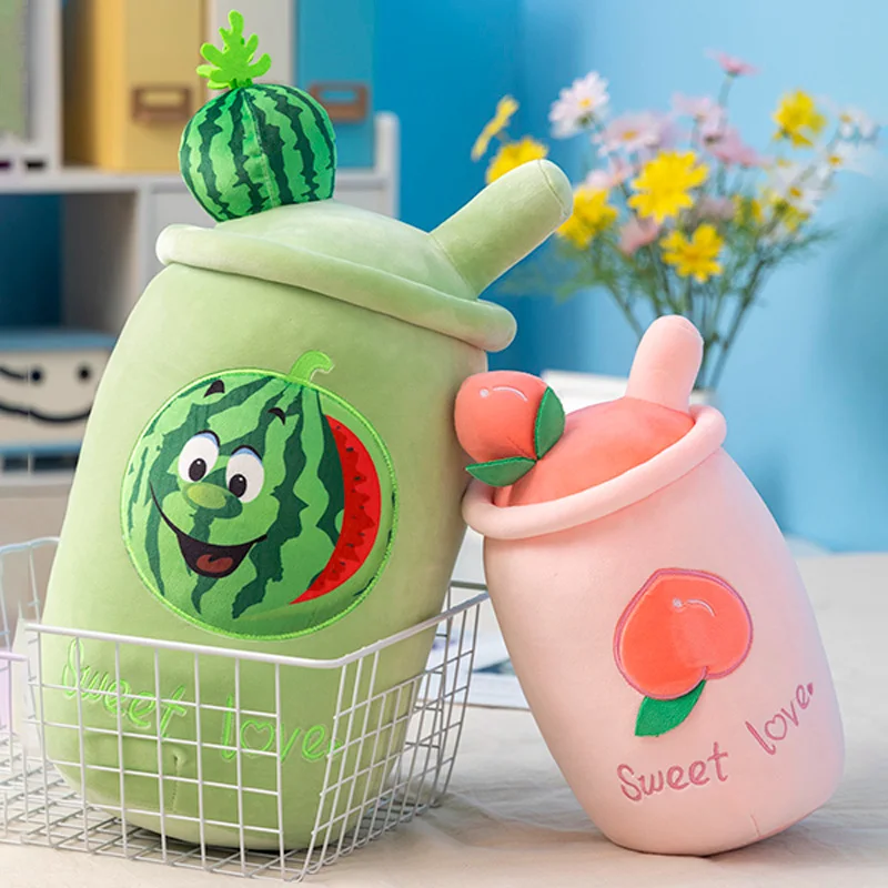 

24-70cm Kawaii Fruit Milk Tea Plush Toys Stuffed Drink Soft Dolls Sleeping Pillow Cute Party Novel Gifts for Children Room Decor
