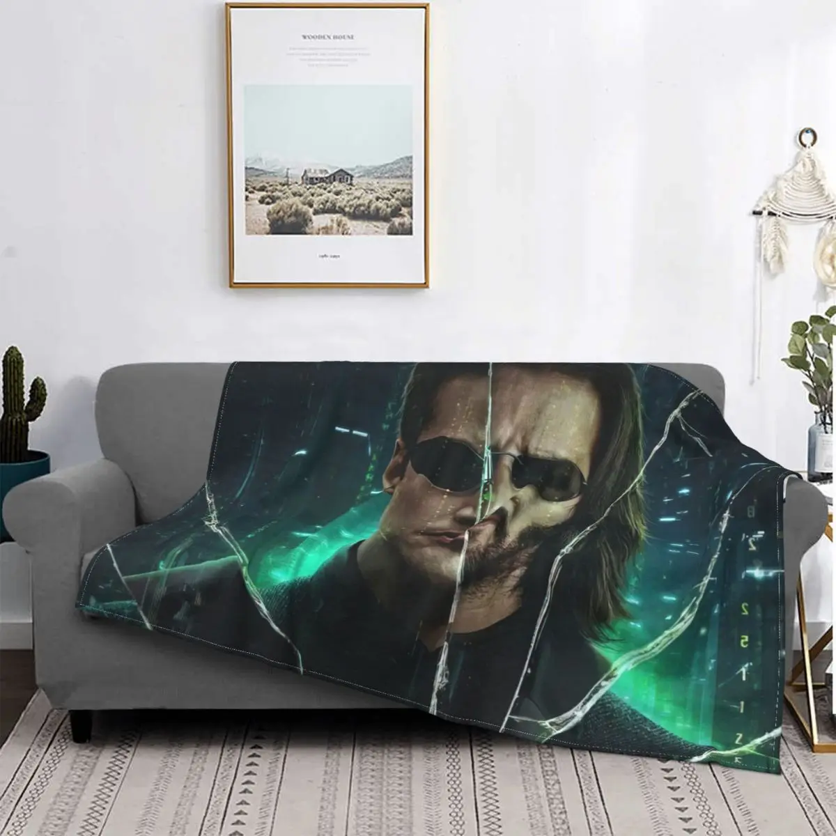 

The Matrix Trinity Film Blankets Coral Fleece Plush Decoration Bedroom Bedding Couch Bedspread