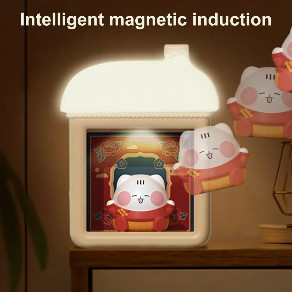 Милый мультяшный светодиодный ночник перезаряжаемая светодиодная лампа