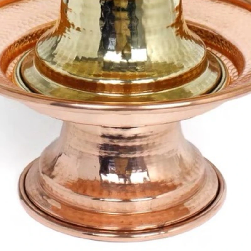 Тибетская тарелка с высокими фруктами и алтарями гравировка ручной работы