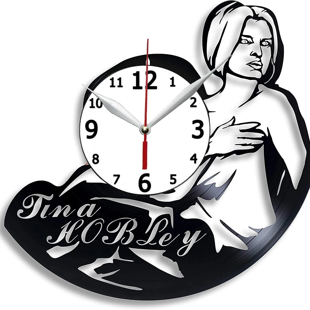 

Часы, совместимые с Tina Hobley, виниловые настенные часы, часы с изображением знаменитости, английская сценическая и радиостанция,