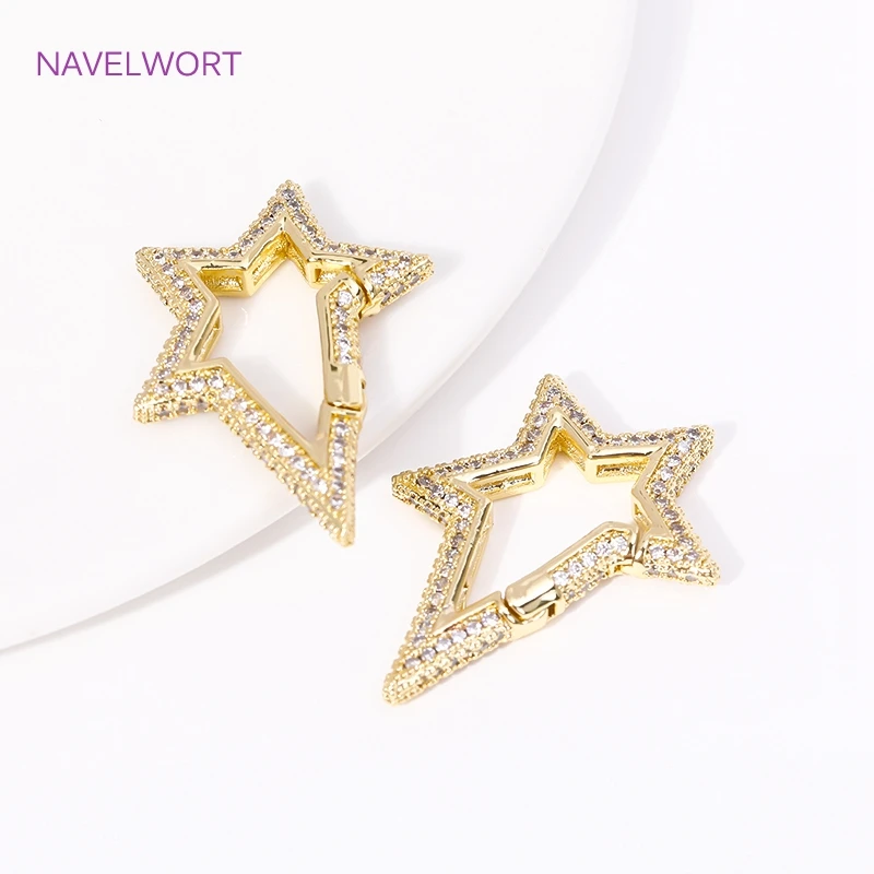 застежки для бижутерии Блестящая циркониевая БЫСТРОРАЗЪЕМНАЯ пружинная