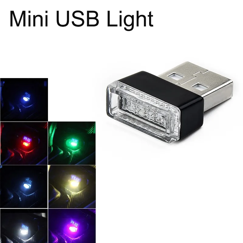 

Mini USB LED Car Light Auto Interior Atmosphere Light Emergency Lighting Light Auto Colorful Decorative Lamp Car Accessory
