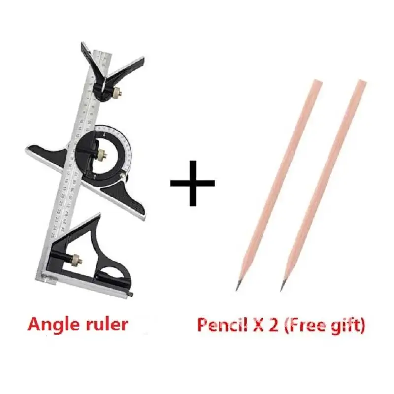 Регулируемый 3 в 1 квадратный транспортир с несколькими комбинированными углами