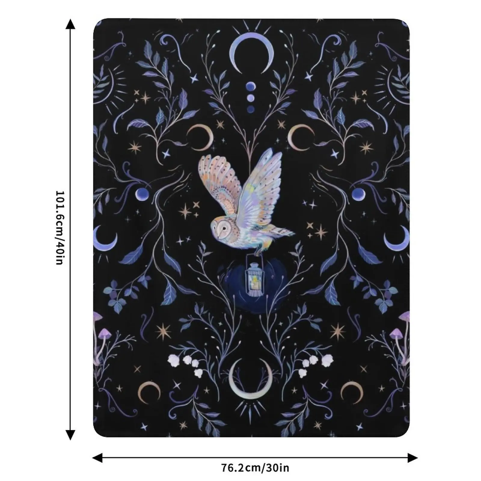 Мягкое одеяло-плед Owl Moonlight для спальни, для ночного сна (art.: 3920dc2e95cc4) - 3920dc2e95cc4