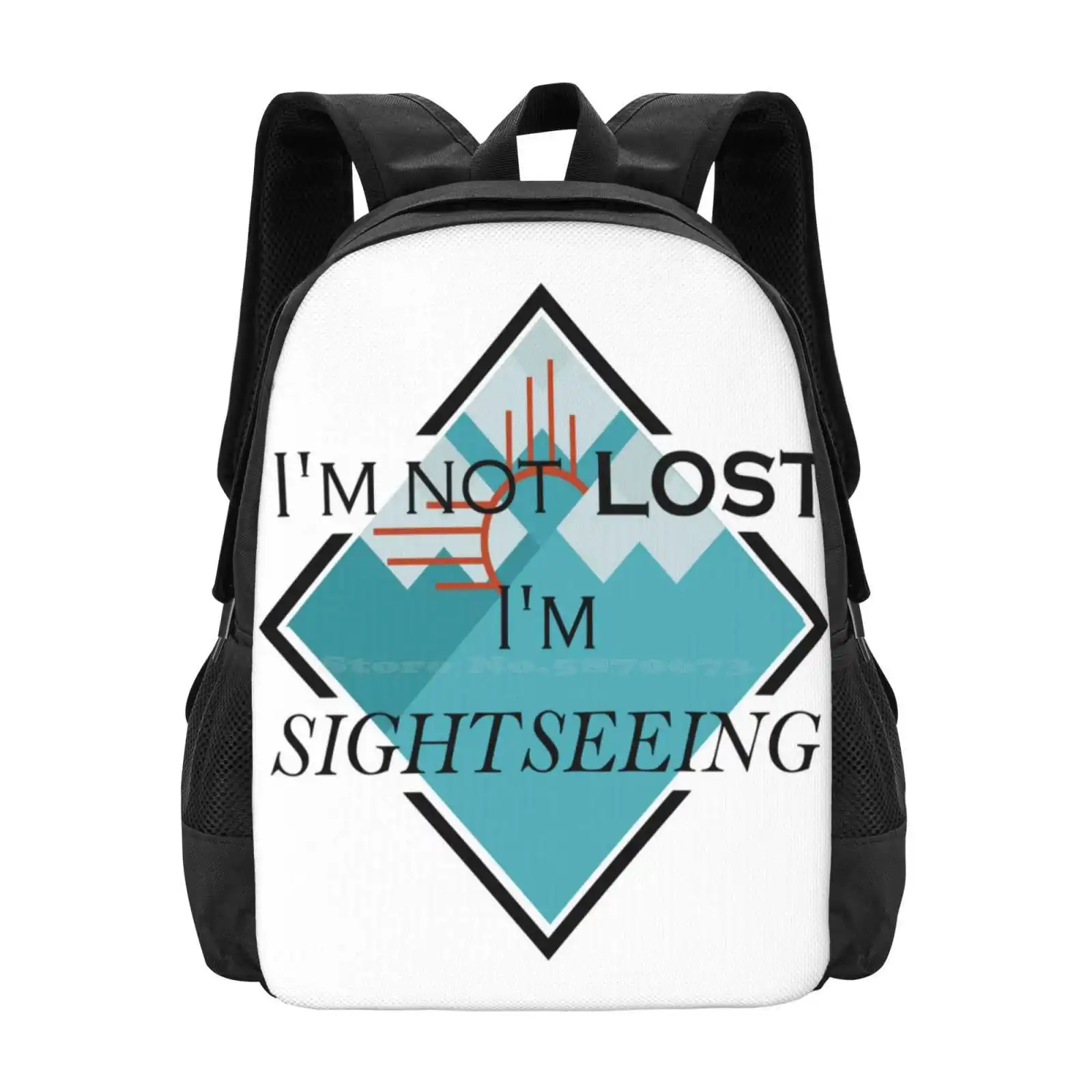 

Lost Sightseeing In Sunny Mountains Large Capacity School Backpack Laptop Bags Lost Sightseeing Travel Vacation Sun Mountain
