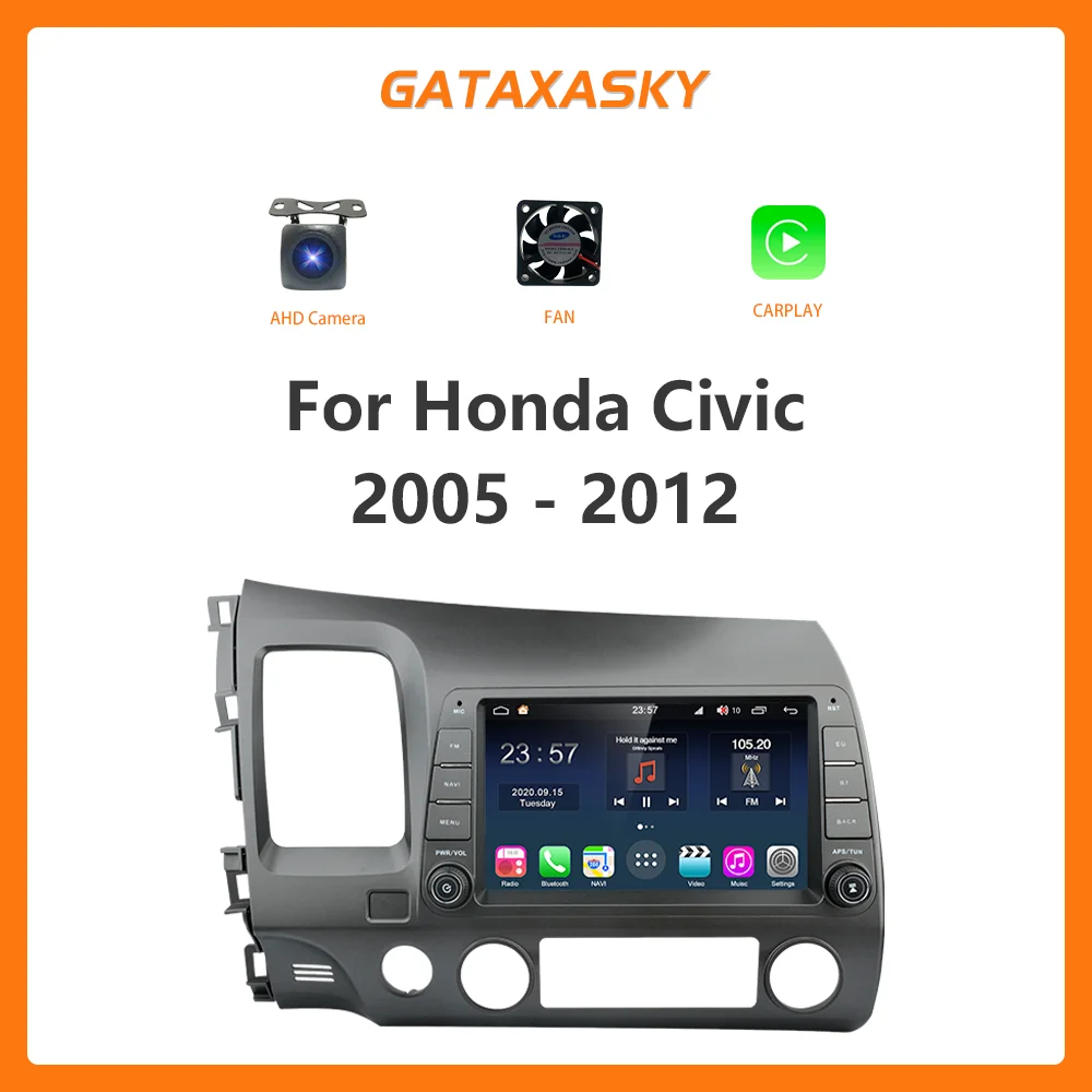 

Автомагнитола GATAXASKY, мультимедийный видеоплеер на платформе Android для Honda Civic 2005-2012 с голосовым управлением и GPS-Навигатором