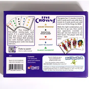 Five Crowns Board Game Full English Version For Home Party Adult Financing Family Playing Leisure Rummy-style cards game 4
