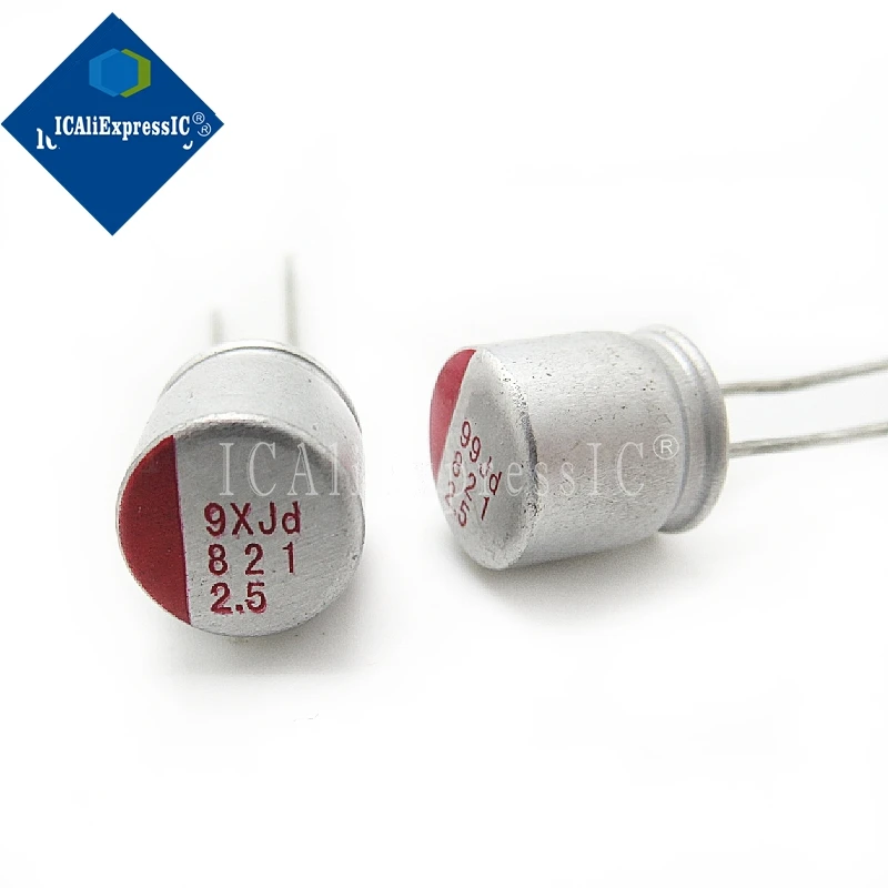 10 шт./лот 820 мкФ2 5 В новый оригинальный твердотельный конденсатор мкФ 2 видеокарта