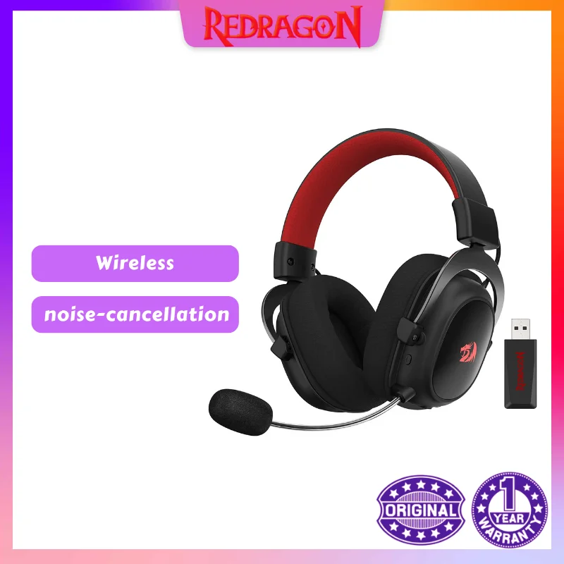 Беспроводные игровые аудио драйверы Redragon H510 Zeus-X RGB с прочным тканевым покрытием и USB-зарядкой для ПК/PS4/NS наушники гарнитура