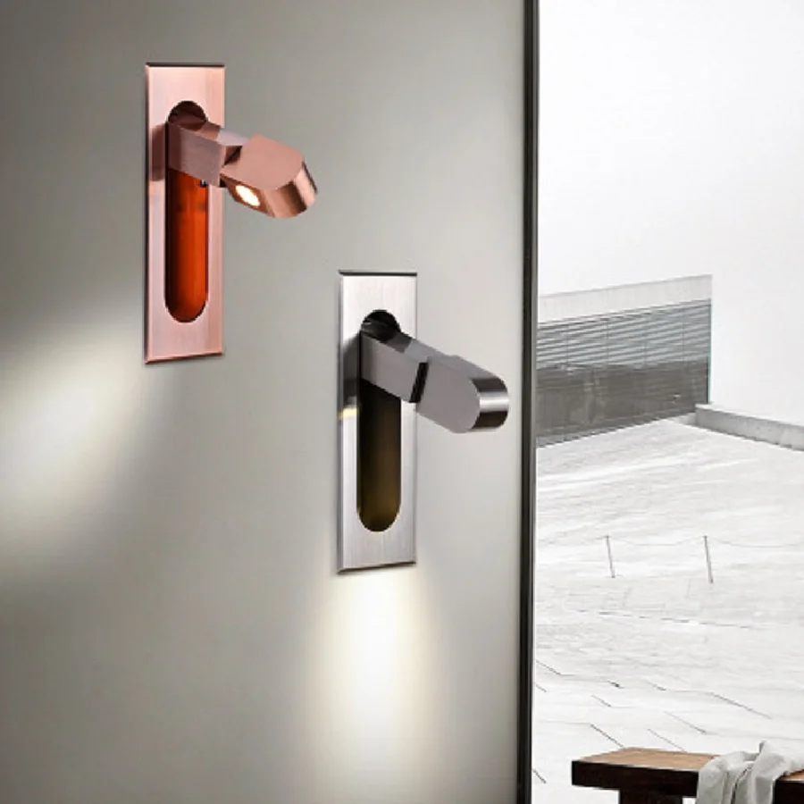 

LukLoy Modern Wall Lamp Bedroom Aisle Rotatable Wall Sconce Living Room Home Bedside Lamps Modern Wall Light Indoor Office Light