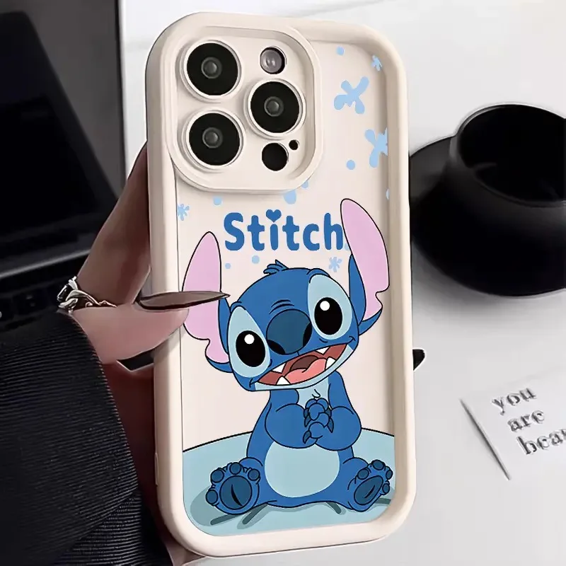 Cutes Stitchs Happys Phone Case for Samsung S25 S24 S23 S22 S21 S20 Note 20 FE Plus Ultra 5G Soft Silicone TPU Cover