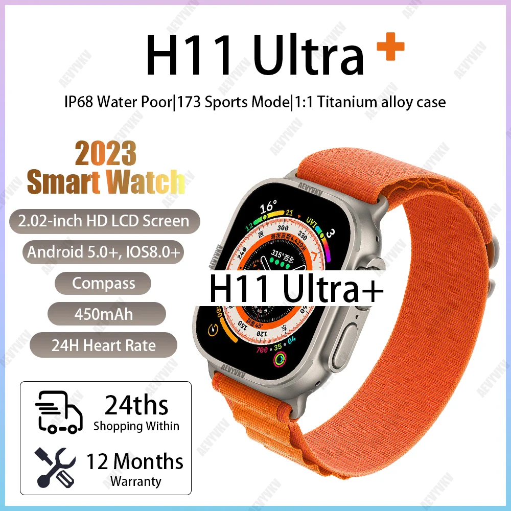 

H11 Ultra Plus Smart Watch H11 Ultra+ Men 49mm NFC Wireless Charging Watch 8 Bluetooth Call Sport Mode 2.0" 2023 Smartwatch