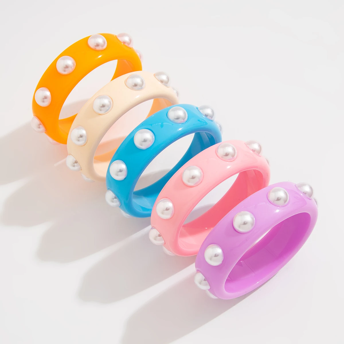 PuRui изысканные милые браслеты с искусственным жемчугом для женщин широкий