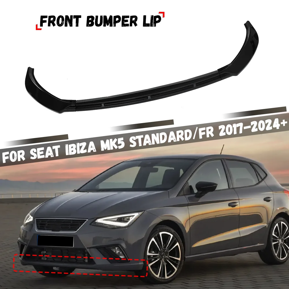 Фото Для Seat Ibiza MK5 Standard/FR 6F KJ1 2017-2024 + автомобильный передний бампер, сплиттер, спойлер, диффузор, комплект кузова Canard №1