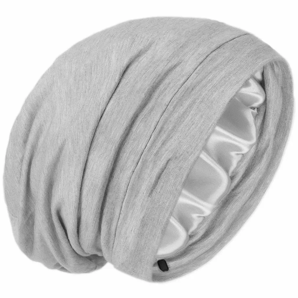 

Dry Hairh Cap Satin Silk Lining Hairdressing Sleep Breathable Cap Lazy Wind Hair Protection Patient Adjustable Hair Care Caps