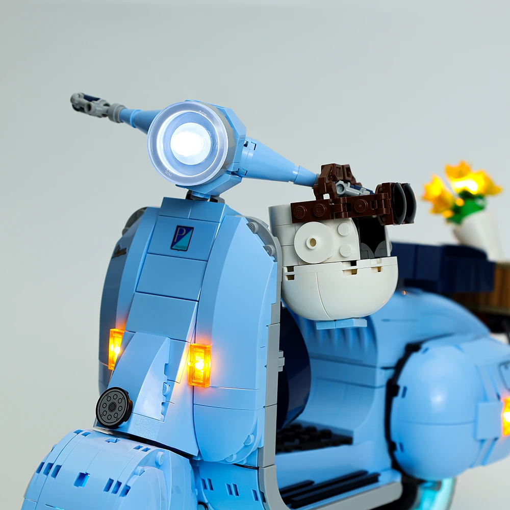Фото Набор со светодиодный Ной подсветкой для Creator Expert 10298 Vespa 125, модель мотоцикла, строительные блоки светильник, без модели №5